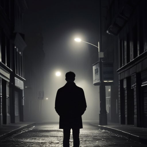 A_person_standing_beside_a_lamppost_on_a_dimly_lit_1