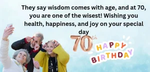 70th Birthday Wishes