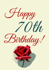 70th Birthday Wishes