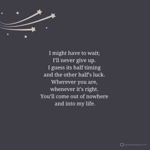 waiting for love quote