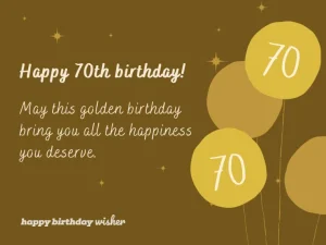 70th Birthday Wishes